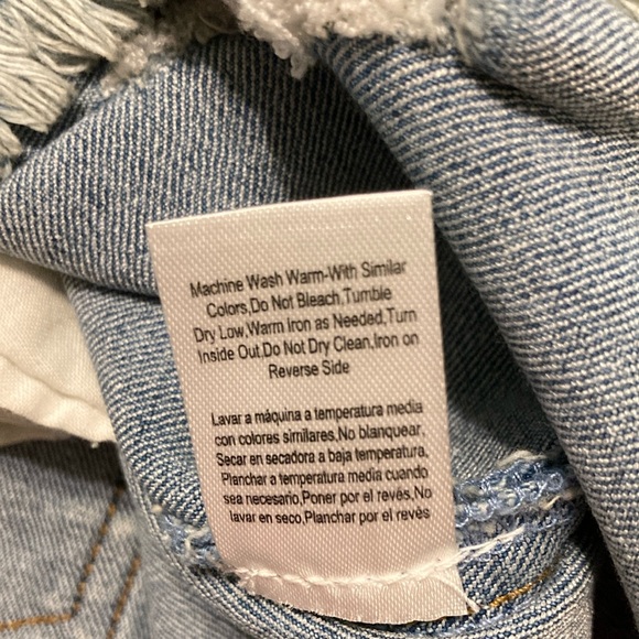 VENUS Blue Distressed Jean Shorts - Picture 8 of 8